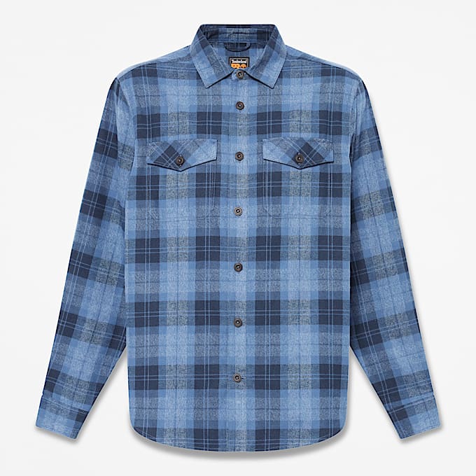 Mens Timberland PRO Double Pocket Flannel Shirt TBL Navy HERO