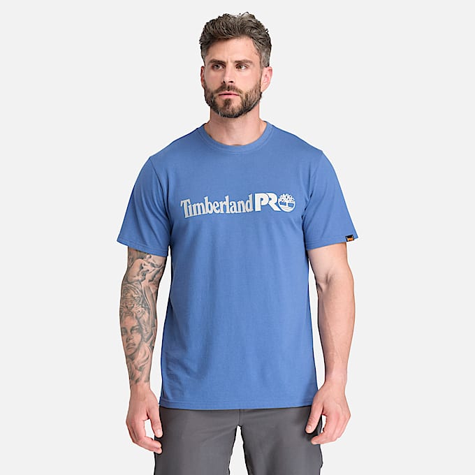 Playera manga corta con logotipo Timberland PRO para Hombre TBL Azul marino autntico ALT1