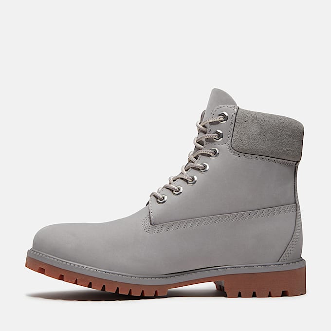 Mens Timberland Heritage 6Inch Waterproof Boot TBL Medium Greyout Nubuck ALT6