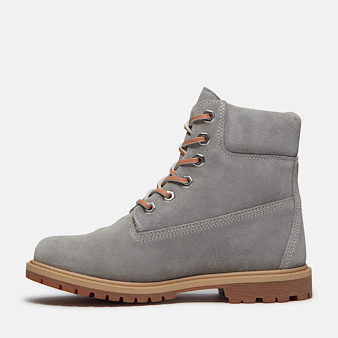 Womens Timberland Premium 6Inch Boot TBL Medium Grey Suede ALT6