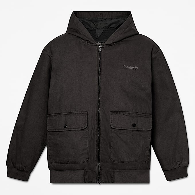 Mens Insulated Canvas Bomber TBL Black HERO