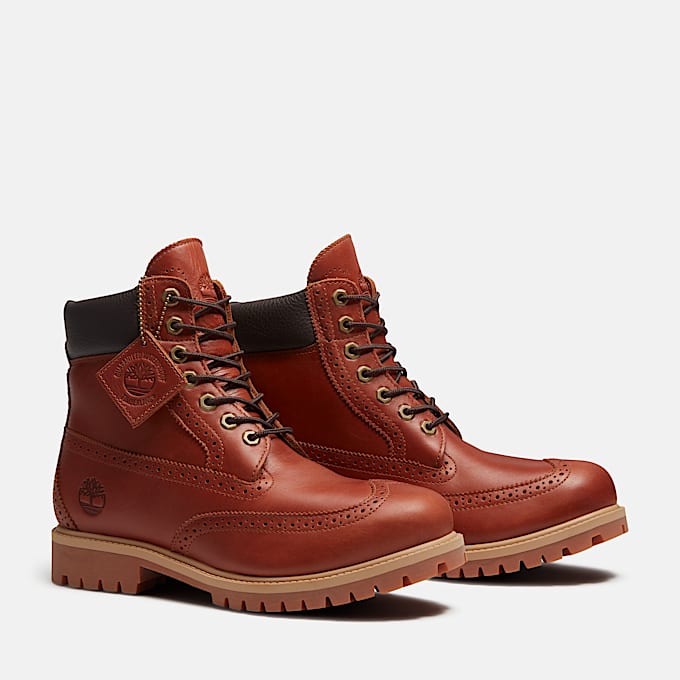 Mens Timberland Premium 6Inch Waterproof Boot TBL Rust FullGrain ALT4