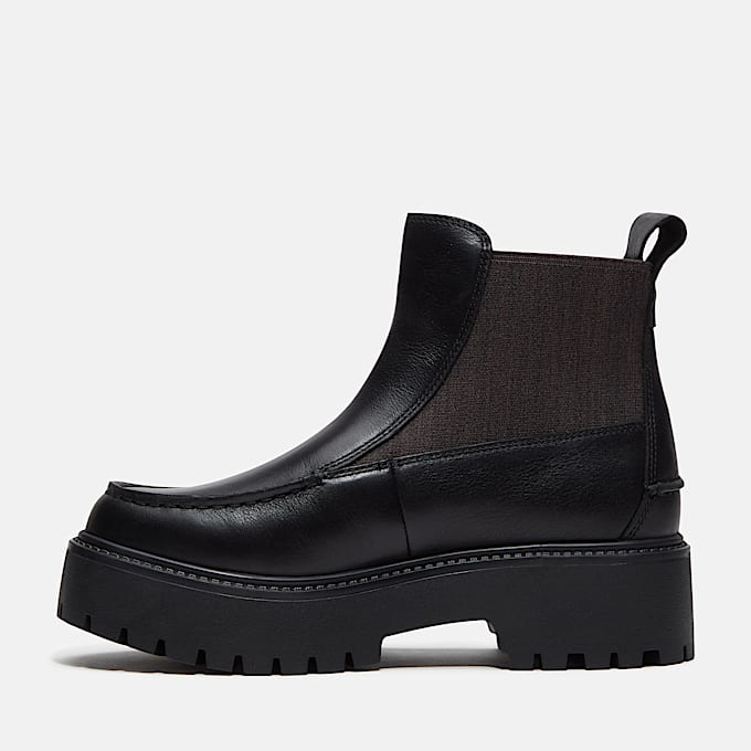 Womens Stone Street Platform Chelsea Boot TBL Black FullGrain ALT6