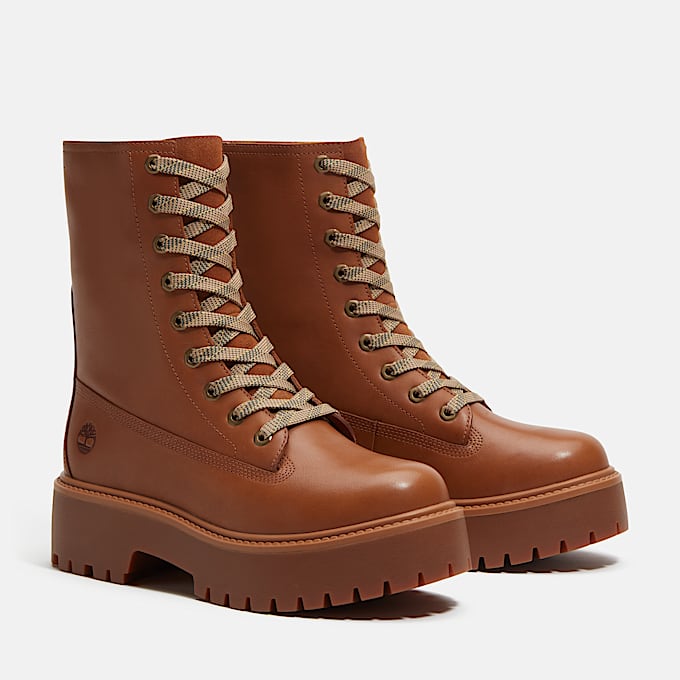 Womens Stone Street Platform Mid Boot TBL Rust FullGrain ALT4