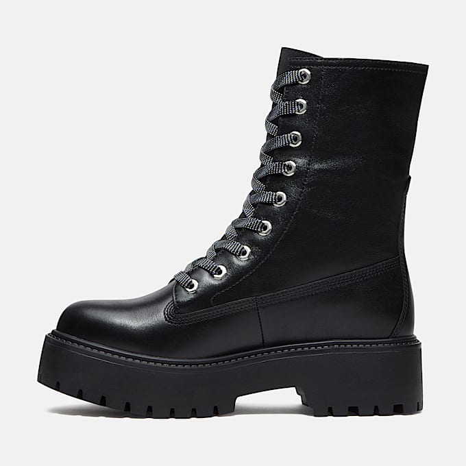 Womens Stone Street Platform Mid Boot TBL Black FullGrain ALT6
