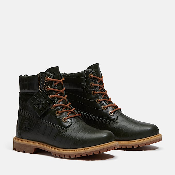Womens Timberland Premium 6Inch Boot TBL Dark Green FullGrain ALT4