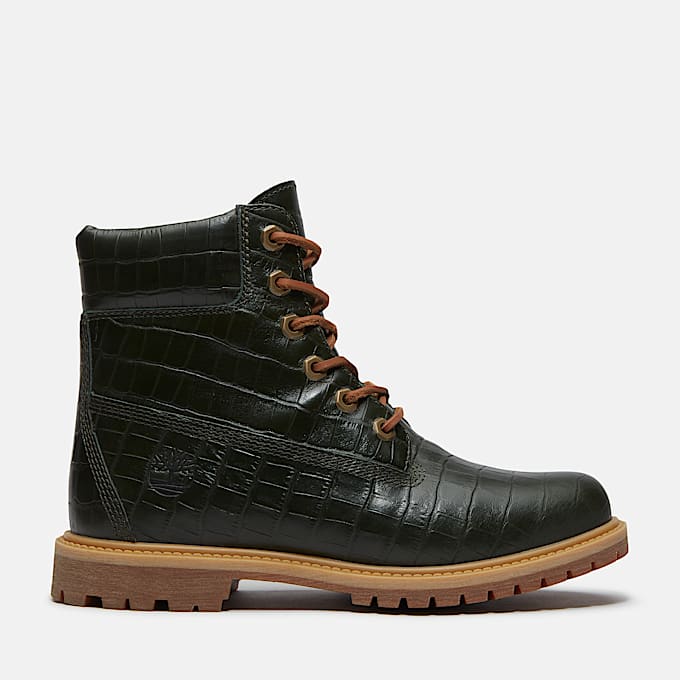 Womens Timberland Premium 6Inch Boot TBL Dark Green FullGrain HERO