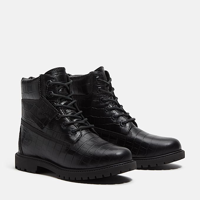Botas Timberland Premium de 6 pulgadas para Mujer TBL Piel de grano entero negro ALT4