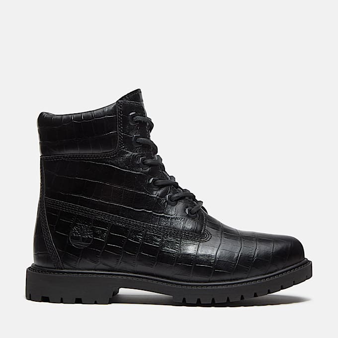 Botas Timberland Premium de 6 pulgadas para Mujer TBL Piel de grano entero negro HERO