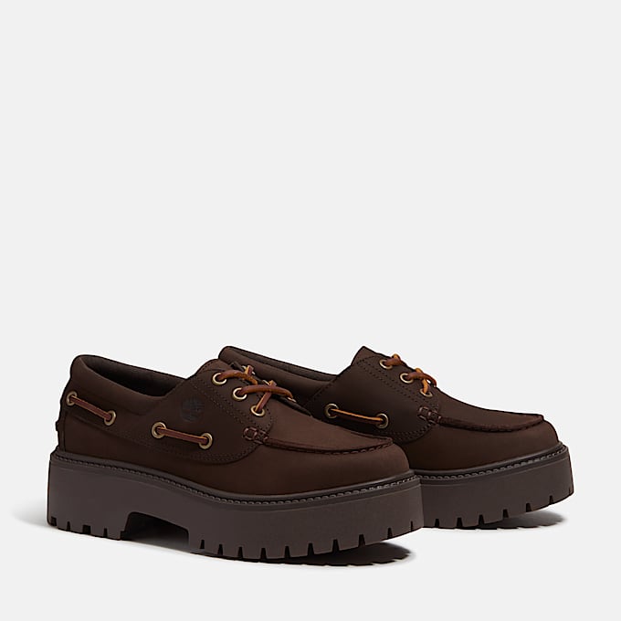 Womens Stone Street Platform Boat Shoe TBL Dark Brown Nubuck ALT4