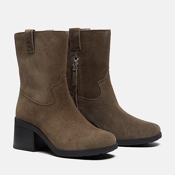 Womens Bellevaux SideZip Boot TBL Dark Brown Suede ALT4