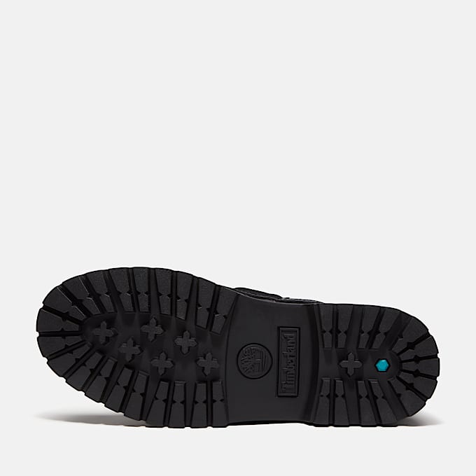 Zapatos nuticos con plataforma Stone Street para Mujer TBL Negro de grano completo con efecto cocodrilo ALT3
