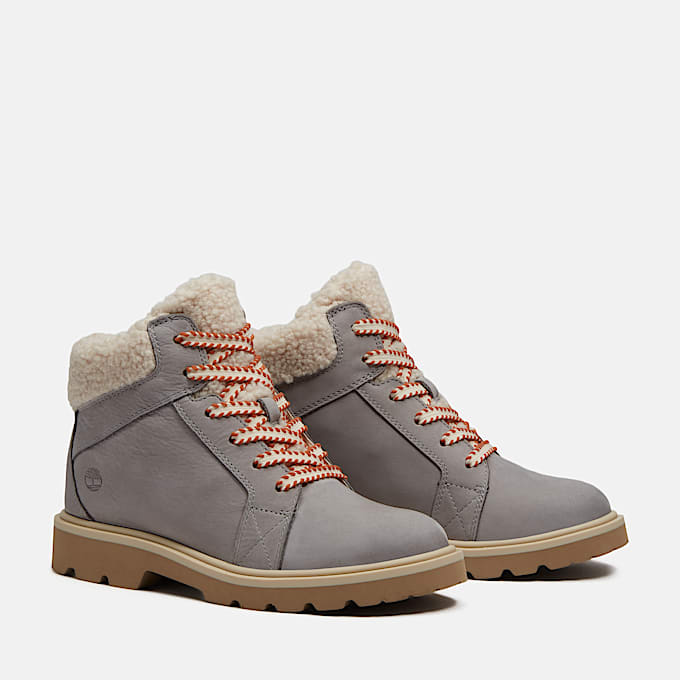 Botas chukka Rowan Way para Mujer TBL Nobuck gris medio ALT4