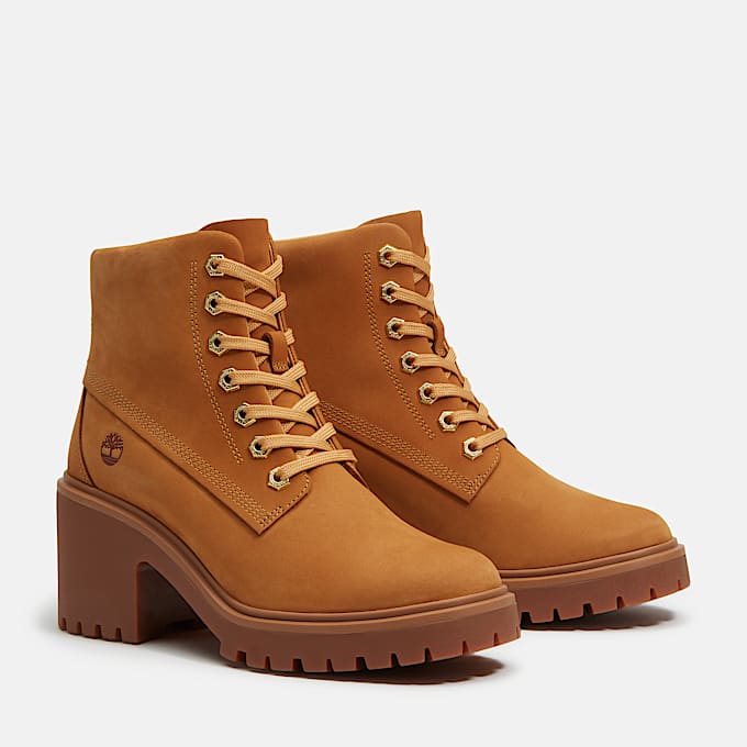 Botas Stone Heights Mid para Mujer TBL Nobuck color trigo ALT4