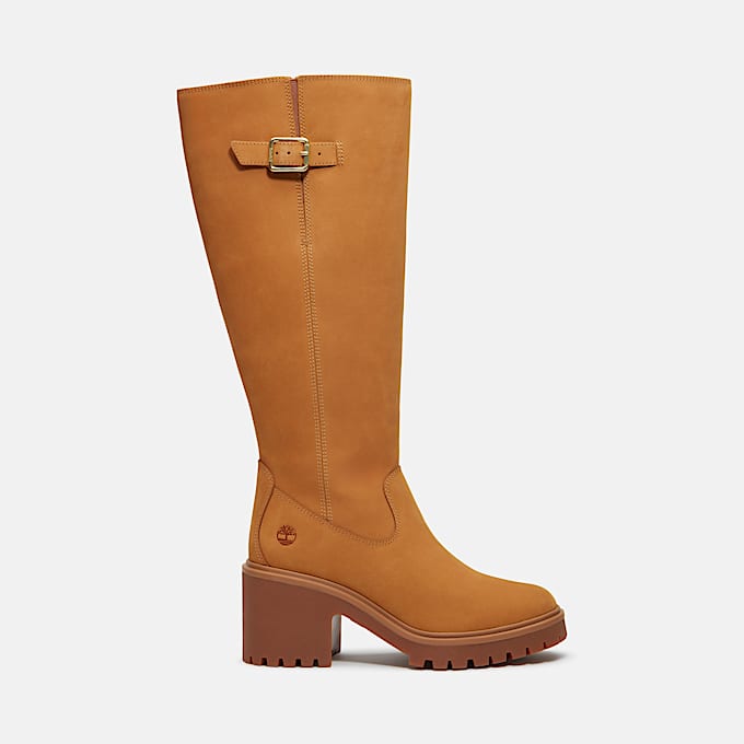 Womens Stone Heights Tall SideZip Boot TBL Wheat Nubuck HERO