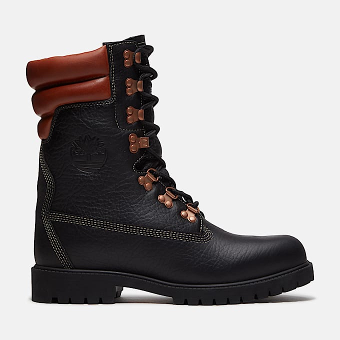 Mens Timberland Heritage Waterproof Super Boot TBL Black FullGrainRust HERO