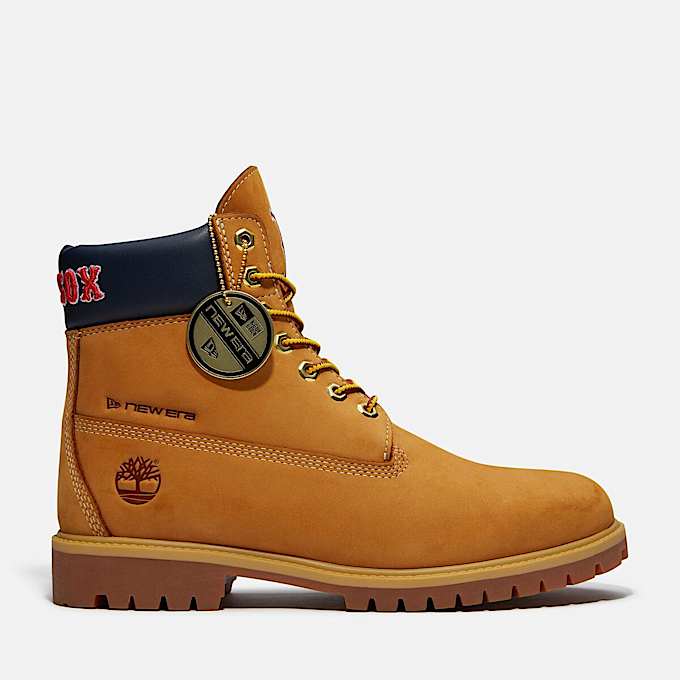 Botas impermeables Timberland Heritage de 6 pulgadas para Hombre TBL Nobuck color trigoazul marinorojo HERO