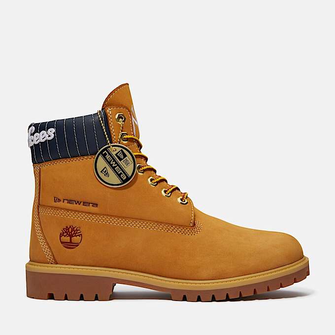 Botas impermeables Timberland Heritage de 6 pulgadas para Hombre TBL Nobuck color trigoRayas azul marino HERO