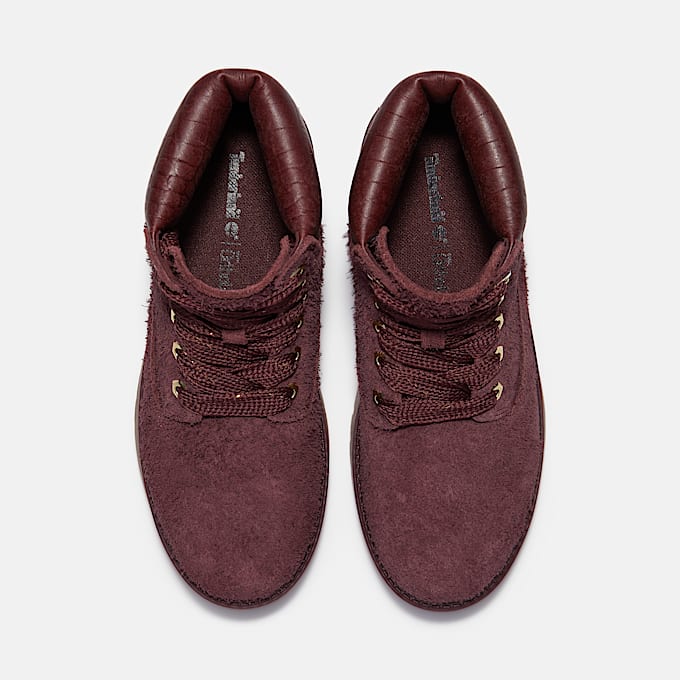 Womens Stone Street Platform 6Inch Boot TBL Burgundy Suede ALT2