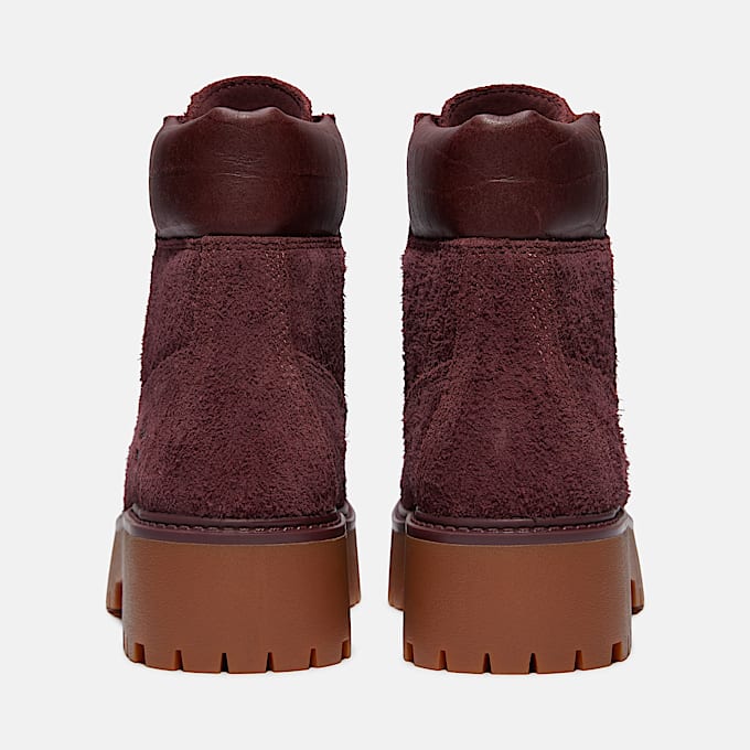 Womens Stone Street Platform 6Inch Boot TBL Burgundy Suede ALT5