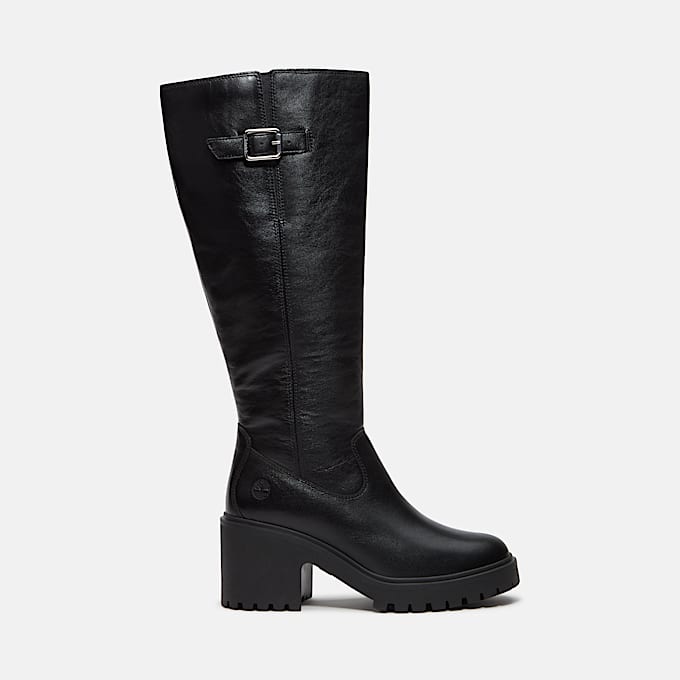 Womens Stone Heights Tall SideZip Boot TBL Black FullGrain HERO