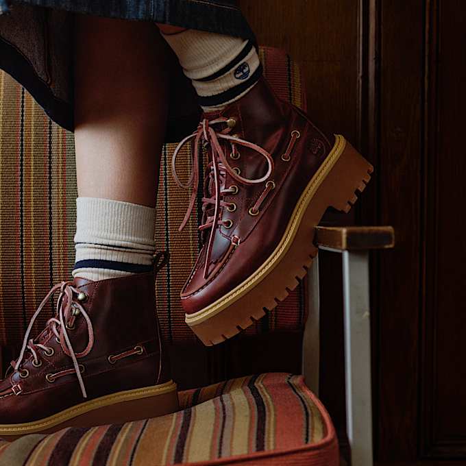 Womens Stone Street Platform Kiltie Boot TBL Root Beer FullGrain ALTA