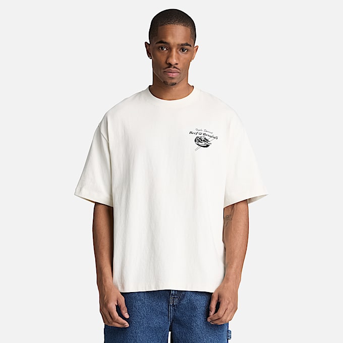 Mens Beef  Broccoli Graphic TShirt TBL Vintage White ALT1