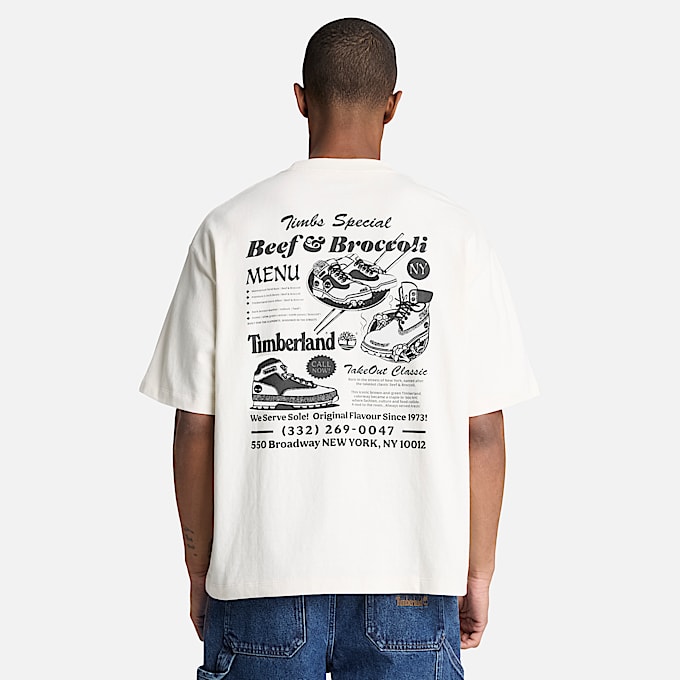 Mens Beef  Broccoli Graphic TShirt TBL Vintage White ALT8