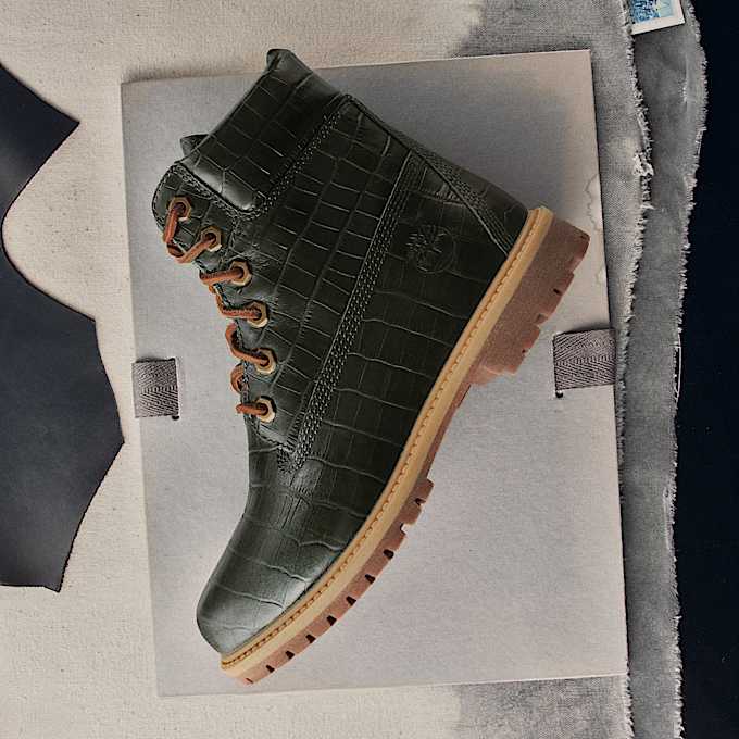 Botas Timberland Premium de 6 pulgadas para Mujer TBL Verde oscuro de grano completo ALTA