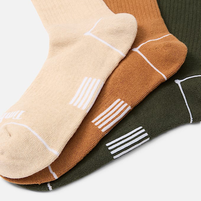 Bowden 3Pack Full Cushion Crew Sock TBL Wheat ALT1