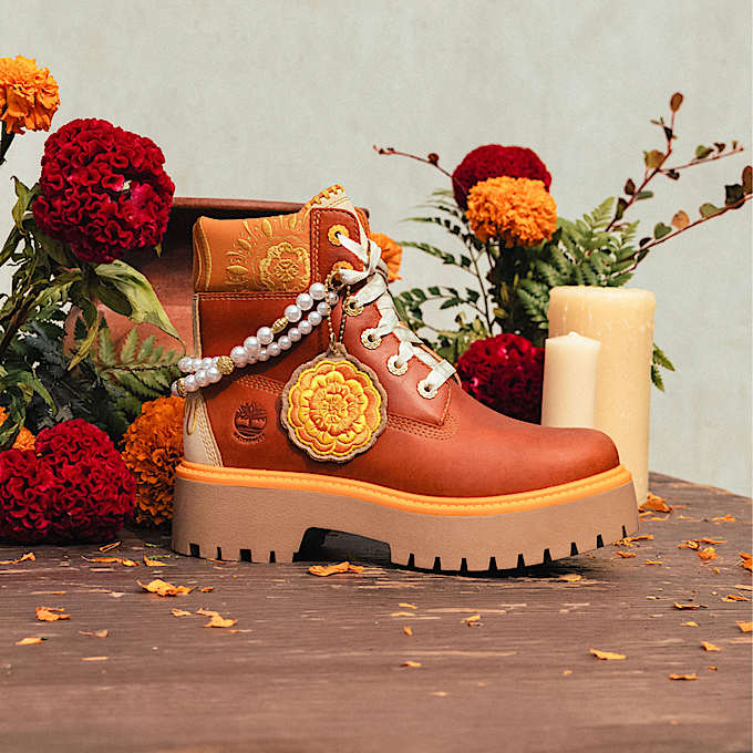 Womens Stone Street Platform Da de Muertos 6Inch Waterproof Boot TBL Rust FullGrainOrange ALTA