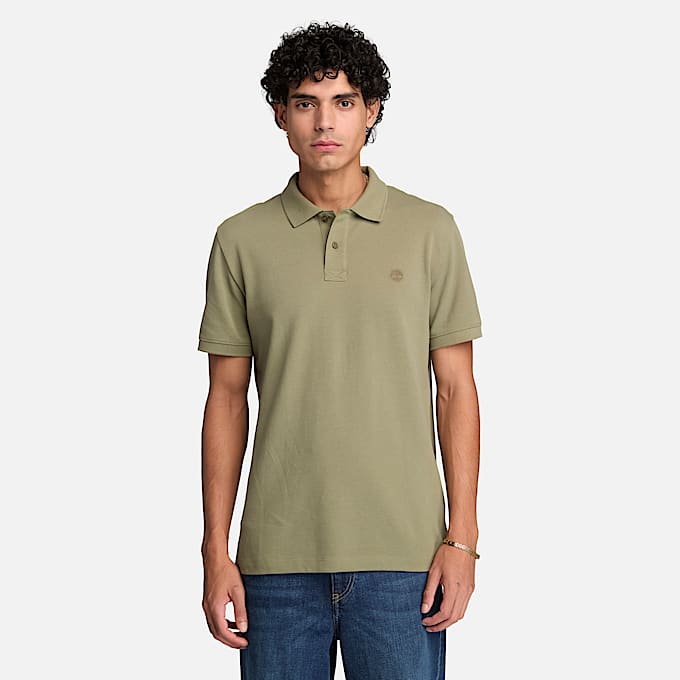 Mens Oyster River Regular ShortSleeve Polo TBL Deep Lichen Green ALT1