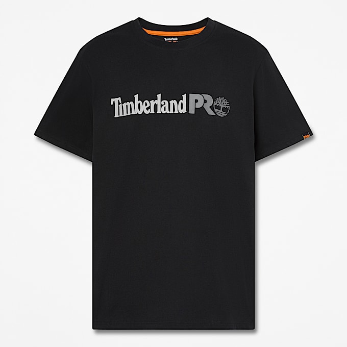 Mens Timberland PRO Logo ShortSleeve TShirt TBL Jet Black HERO