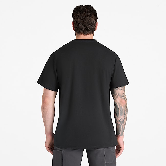 Mens Timberland PRO Logo ShortSleeve TShirt TBL Jet Black ALT8