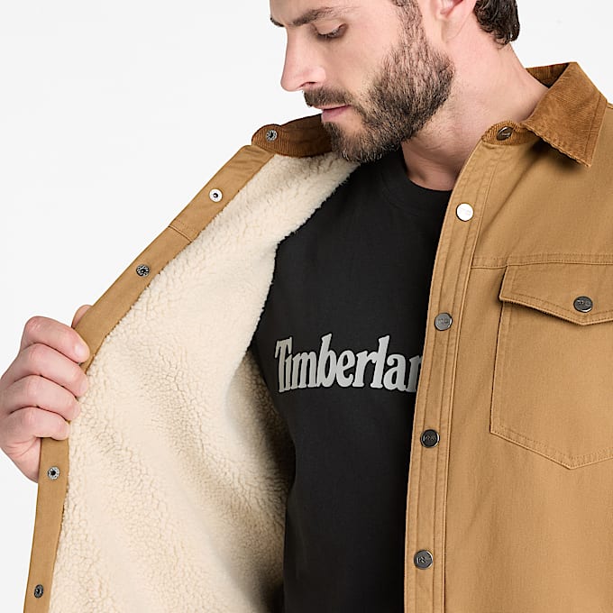 Mens Timberland PRO FleeceLined Shirt Jacket TBL Dark Wheat ALT4