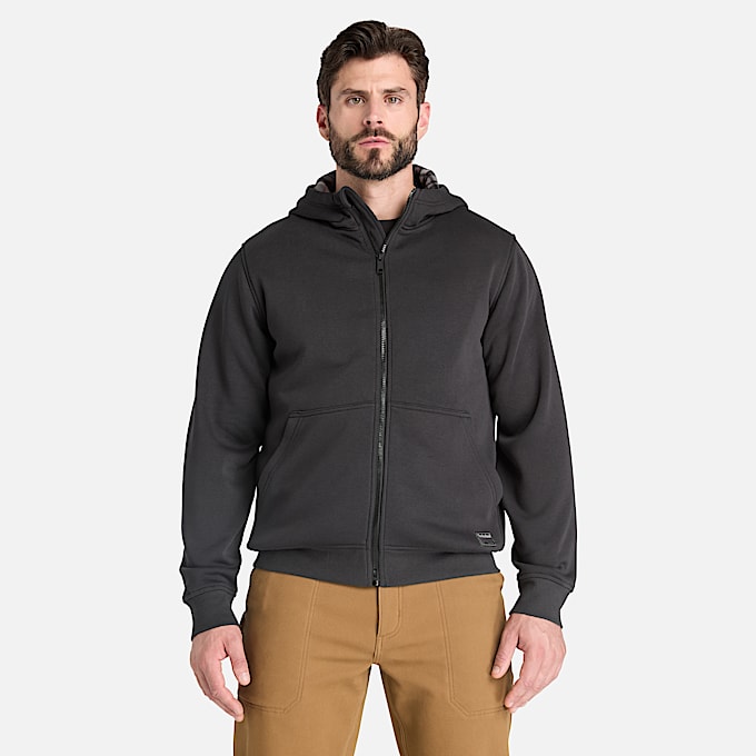 Mens Timberland PRO FleeceLined Hoodie TBL Jet Black ALT1