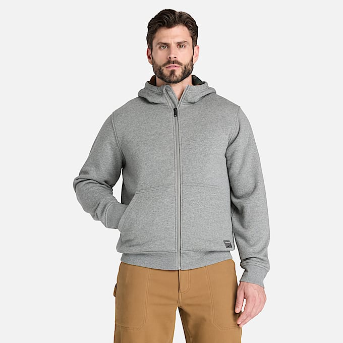 Mens Timberland PRO FleeceLined Hoodie TBL Dark Charcoal Heather ALT1