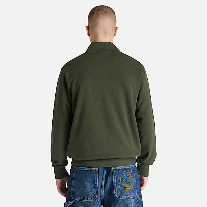 Sudadera con cierre de un cuarto Oyster River para Hombre TBL Verde oscuro ALT8