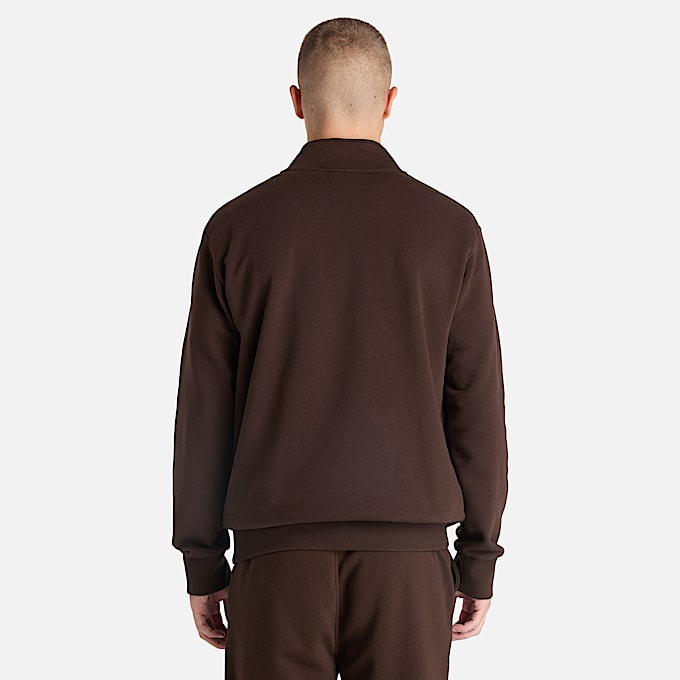 Sudadera con cierre de un cuarto Oyster River para Hombre TBL Marrn oscuro ALT8
