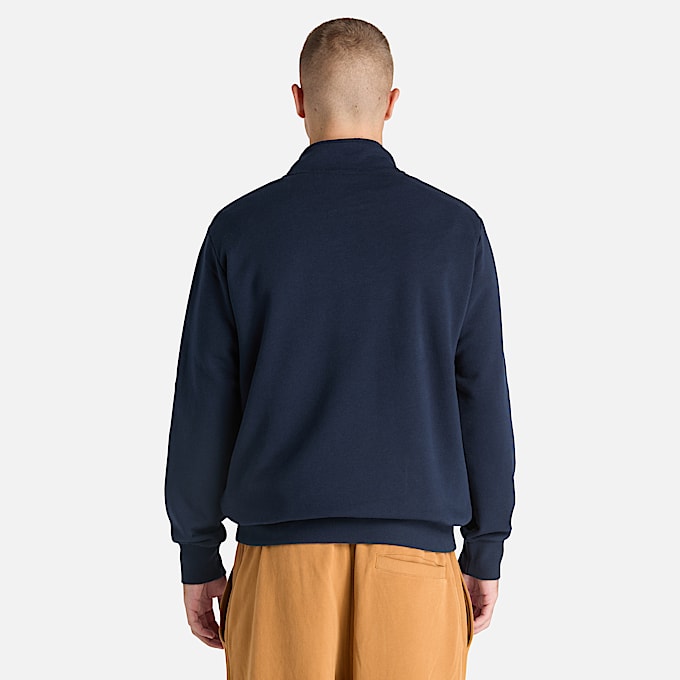 Sudadera con cierre de un cuarto Oyster River para Hombre TBL Zafiro oscuro ALT8