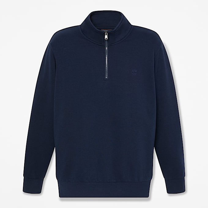 Sudadera con cierre de un cuarto Oyster River para Hombre TBL Zafiro oscuro HERO