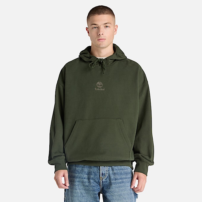 Mens Shorewood Heavyweight Core Hoodie TBL Dark Green ALT1