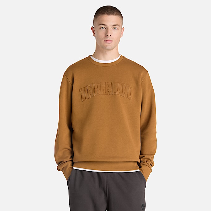 Sudadera de cuello redondo con parche de logotipo Wareham para hombre TBL Trigo oscuro ALT1