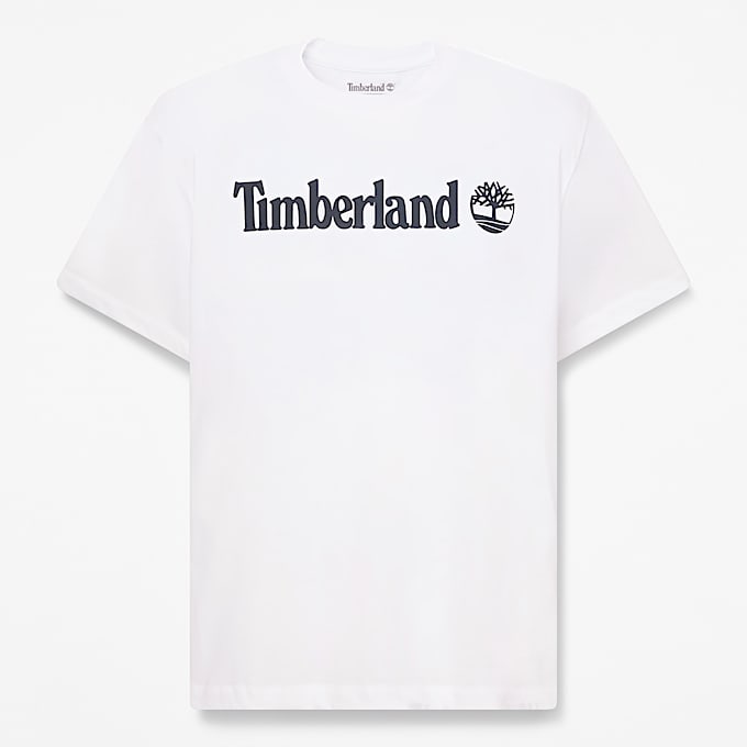 Mens Northwood Linear Logo ShortSleeve TShirt TBL White HERO