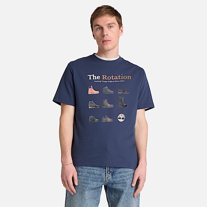 Mens Iconic Footwear ShortSleeve TShirt TBL Mood Indigo ALT1