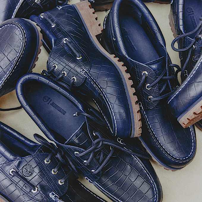 Timberland x Jacquemus Authentic Boat Shoe TBL Navy Croc Embossed ALTA