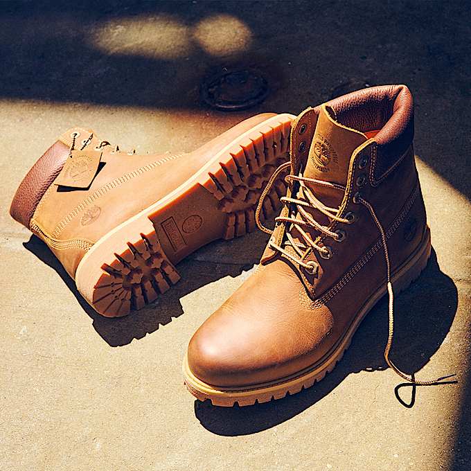 Mens Timberland Premium 6Inch Waterproof Heritage Boots TBL Medium Brown Nubuck ALTA