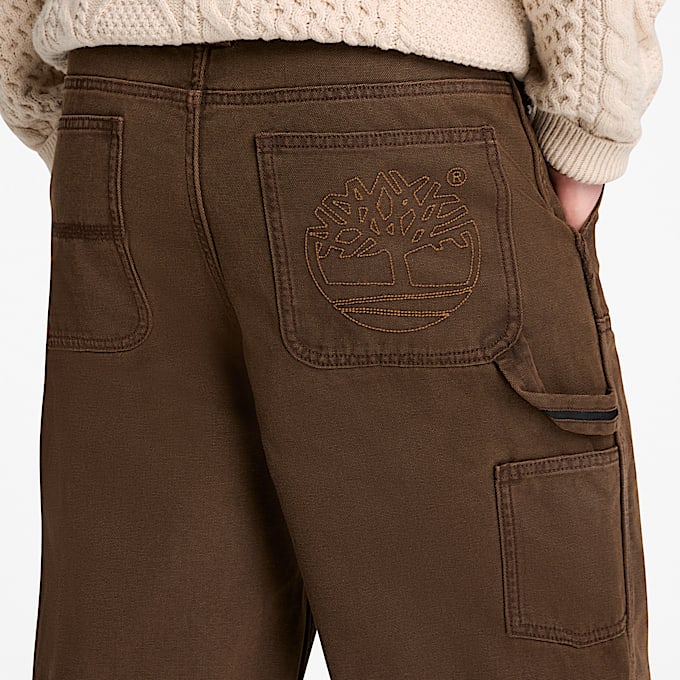 Pantaln de carpintero de lona con doble refuerzo en las rodillas Rindge para Hombre TBL Marrn caf con achicoria ALT3