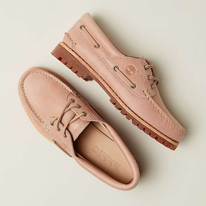 Womens Timberland Authentic 3Eye Boat Shoe TBL Light Pink FullGrain ALTA
