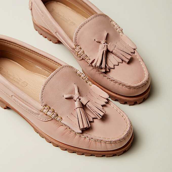 Womens Timberland Authentic Kiltie Loafer TBL Light Pink FullGrain ALTA